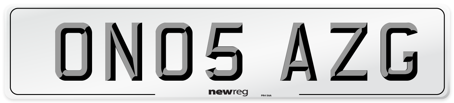 ON05 AZG Number Plate from New Reg